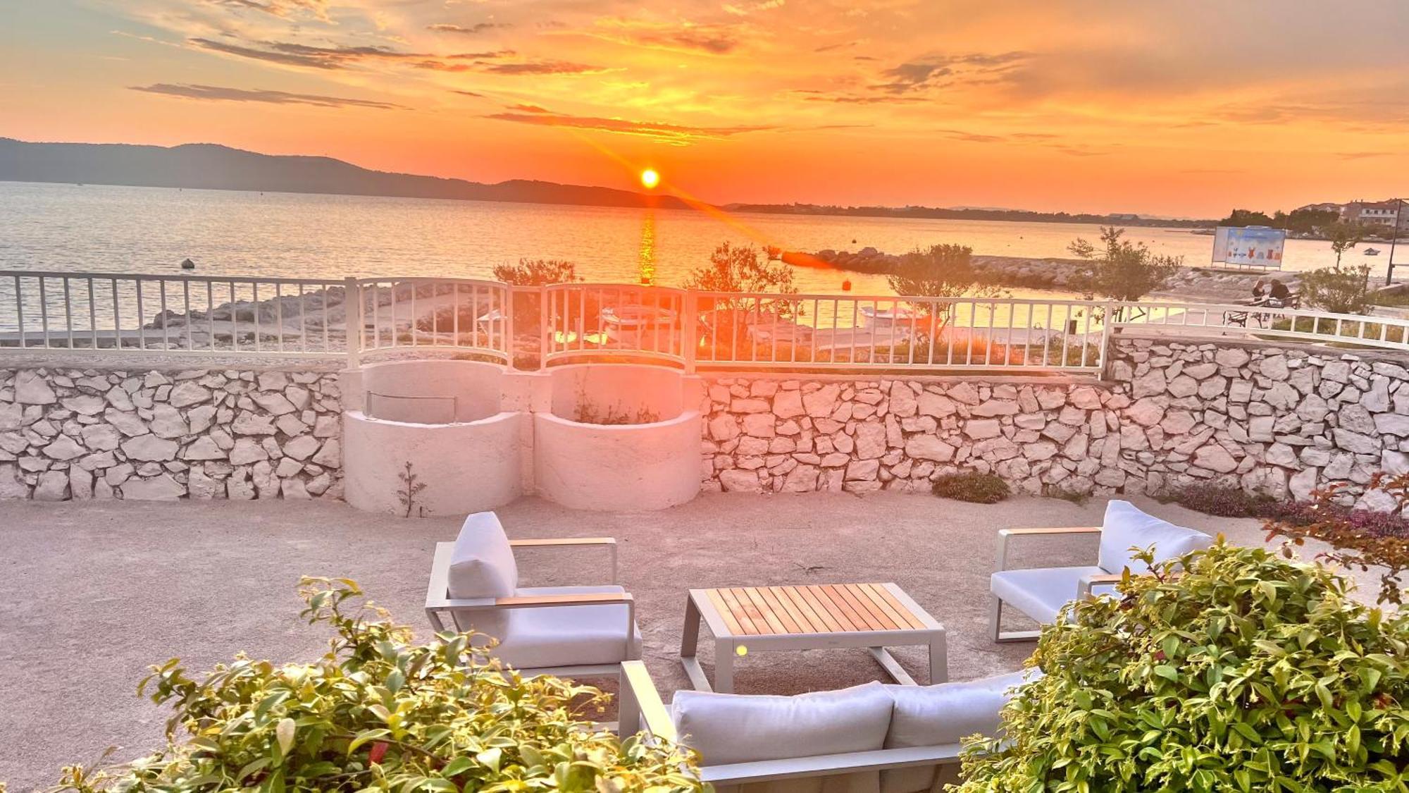 Luxury Beach Villa W Sea Sunset Views Sibenik Bagian luar foto
